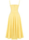 Clarabelle yellow midi dress