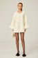 Wool fur crystal embellished coat