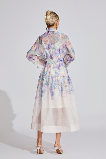 Fleur Pastel Petal Shirt Dress