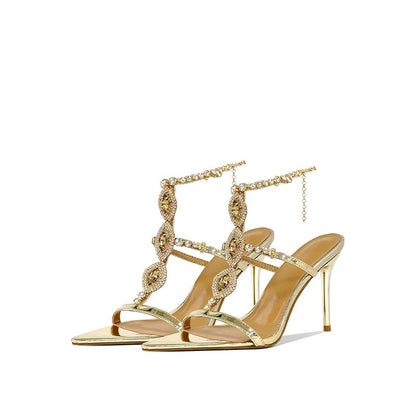 Aurelia Crystal Embellished Stiletto Sandals