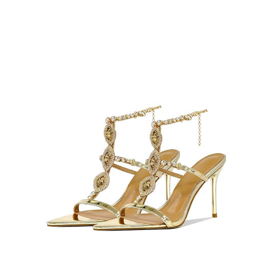 Aurelia Crystal Embellished Stiletto Sandals