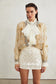 SEMI-SHEER FLOWER BEADED ORGANZA LIGHT LUXURY JACKET