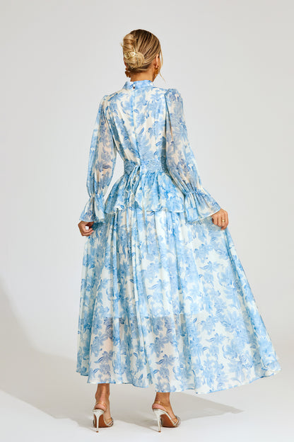 Celeste Peony Belted Maxi Dress