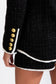 Black tweed belted blazer (8284718760174)