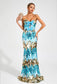 Blue sequin maxi dress