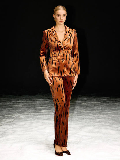 Amber Tiger Tailored Suit Set