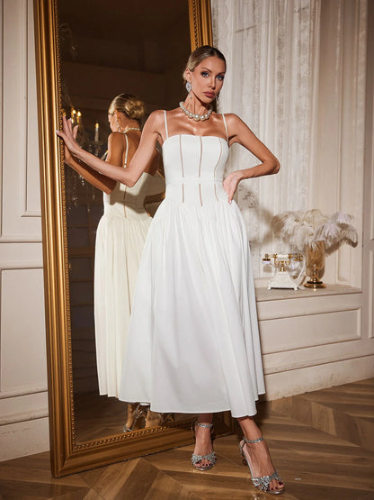 Amélie Corset Flare Midi Dress