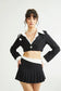 Azie cropped blazer/skirt set