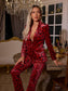 Red Leopard blazer suit set