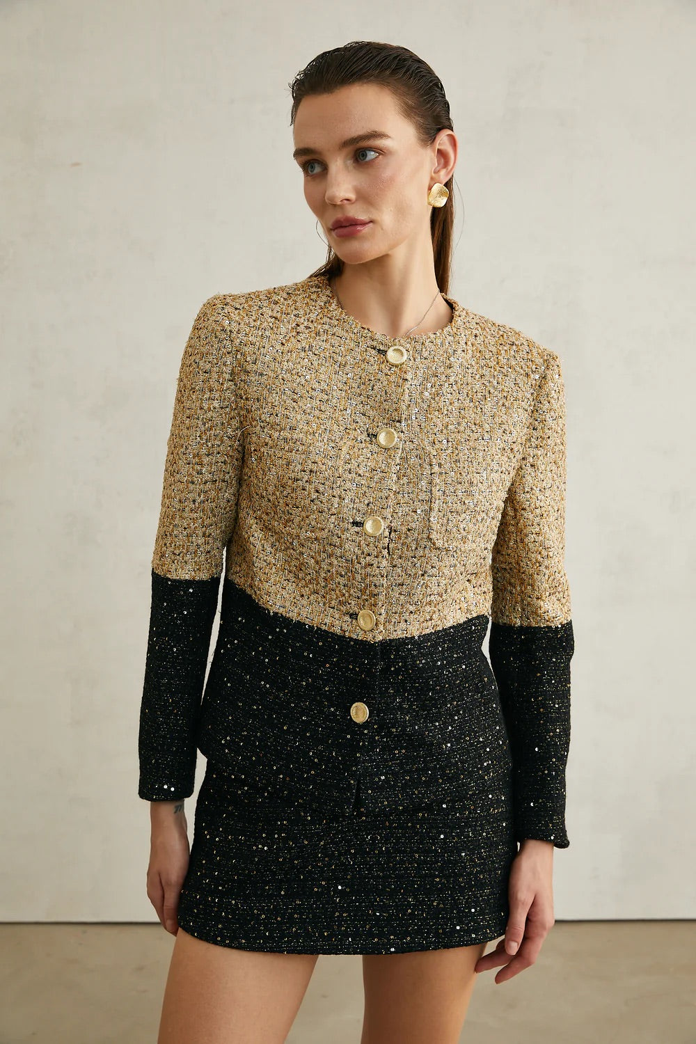 Sequin blazer/skirt set