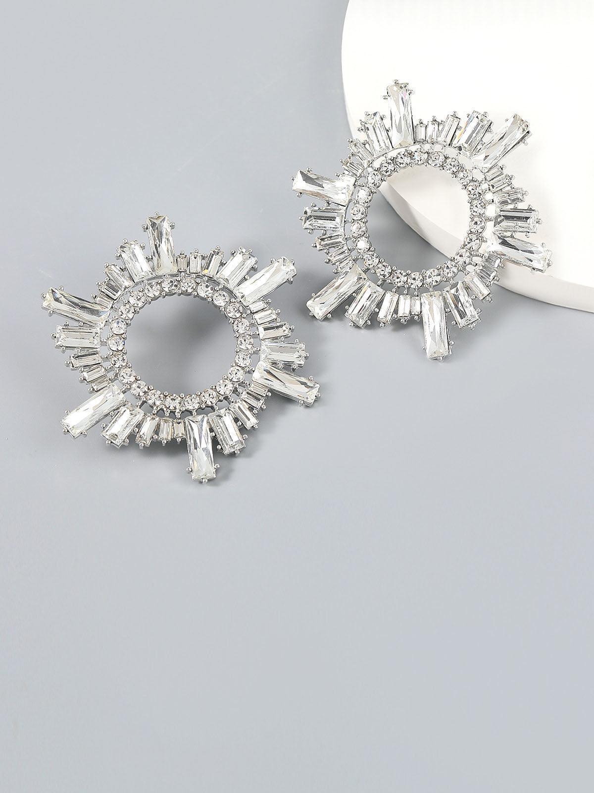 Crystal hoop earrings