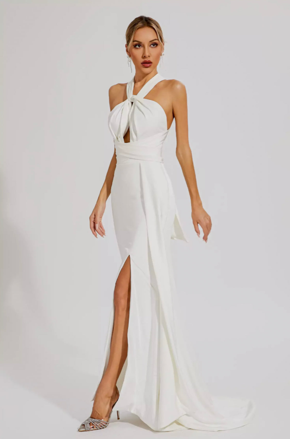 Alexia White maxi dress