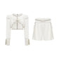 Silvie crystal top/shorts set