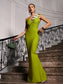 Flower green bandage maxi dress