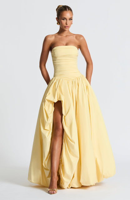 Belle Draped High-Low Gown