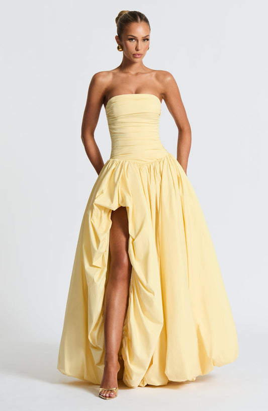 Belle Draped High-Low Gown
