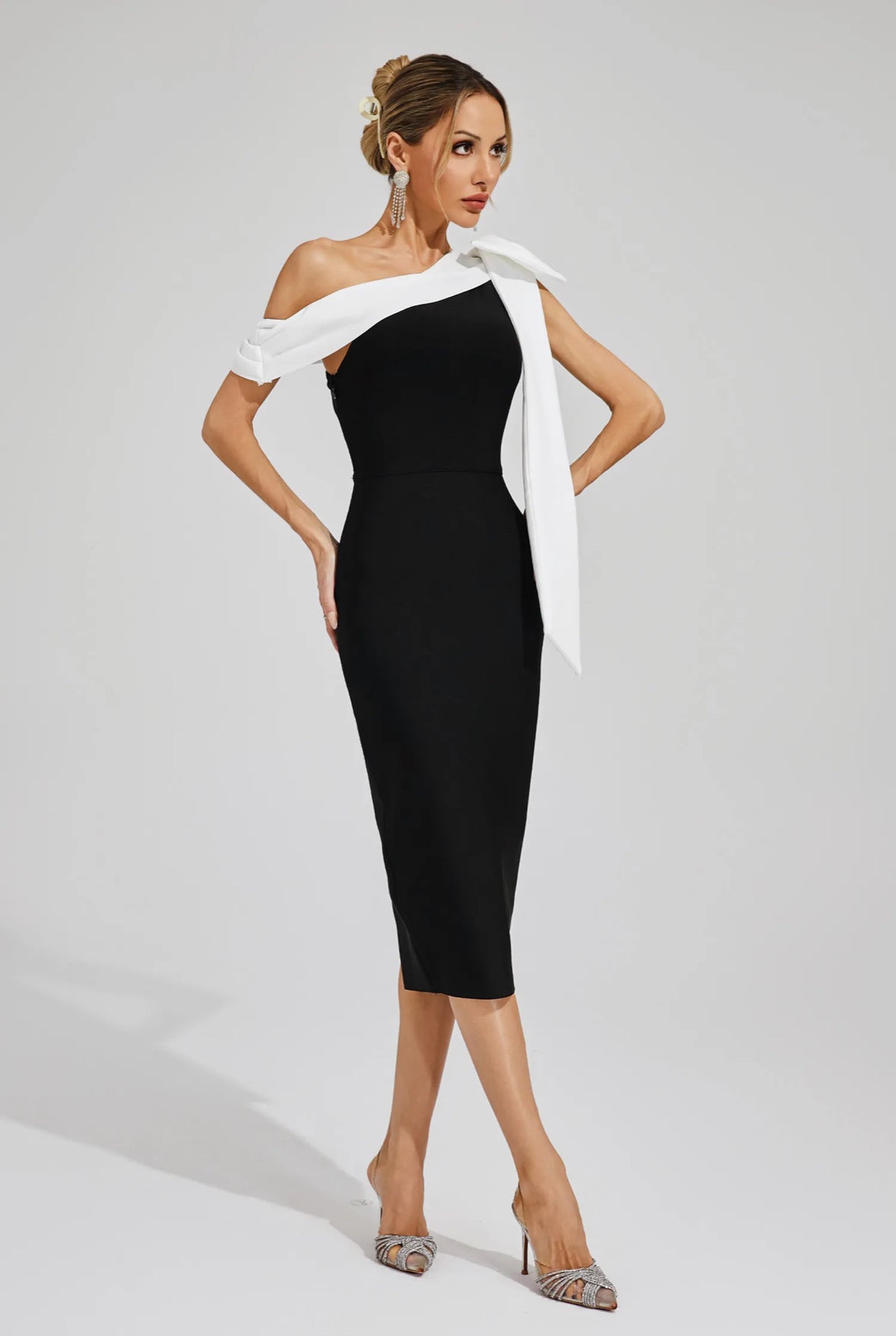 Kelly off shoulder midi dress