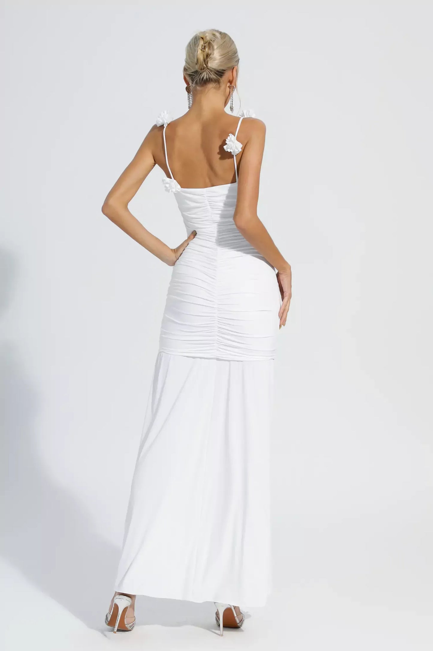 Isla Flower Petal Strap Gown