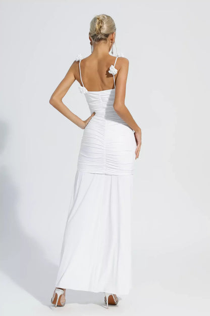 Isla Flower Petal Strap Gown