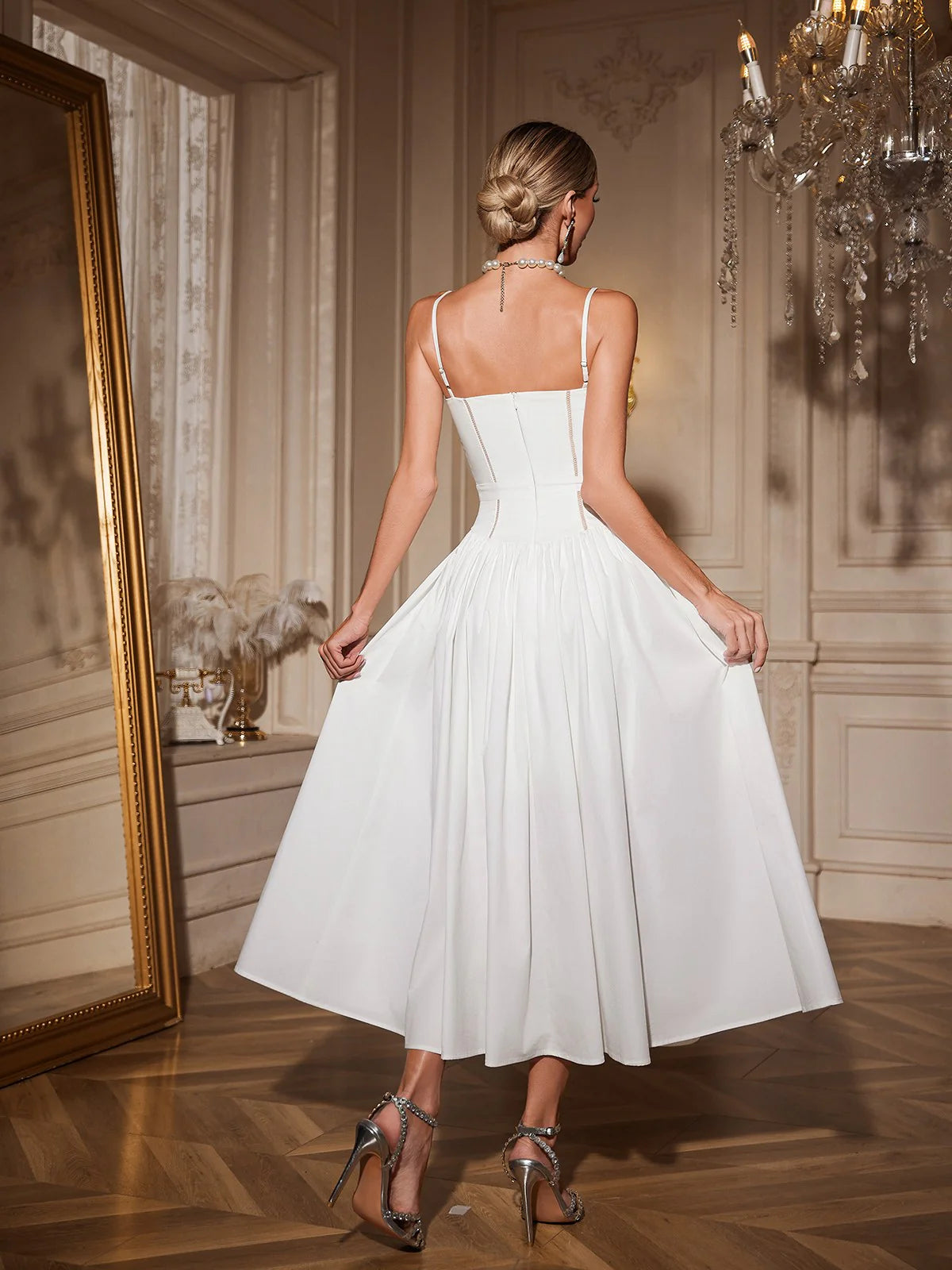 Amélie Corset Flare Midi Dress