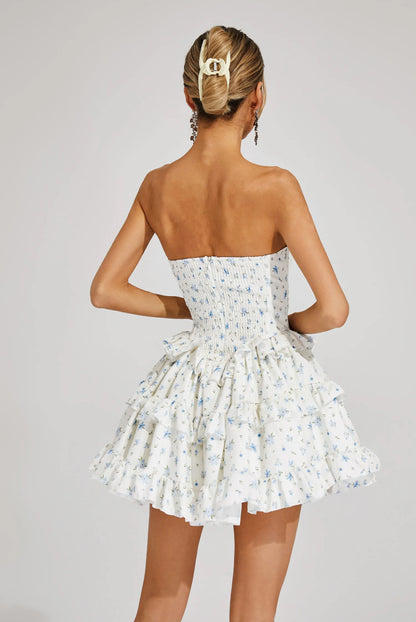 Belle Fleur Ruffle Mini Dress