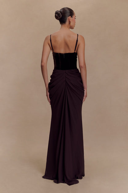 Miroir Velvet Drape Gown
