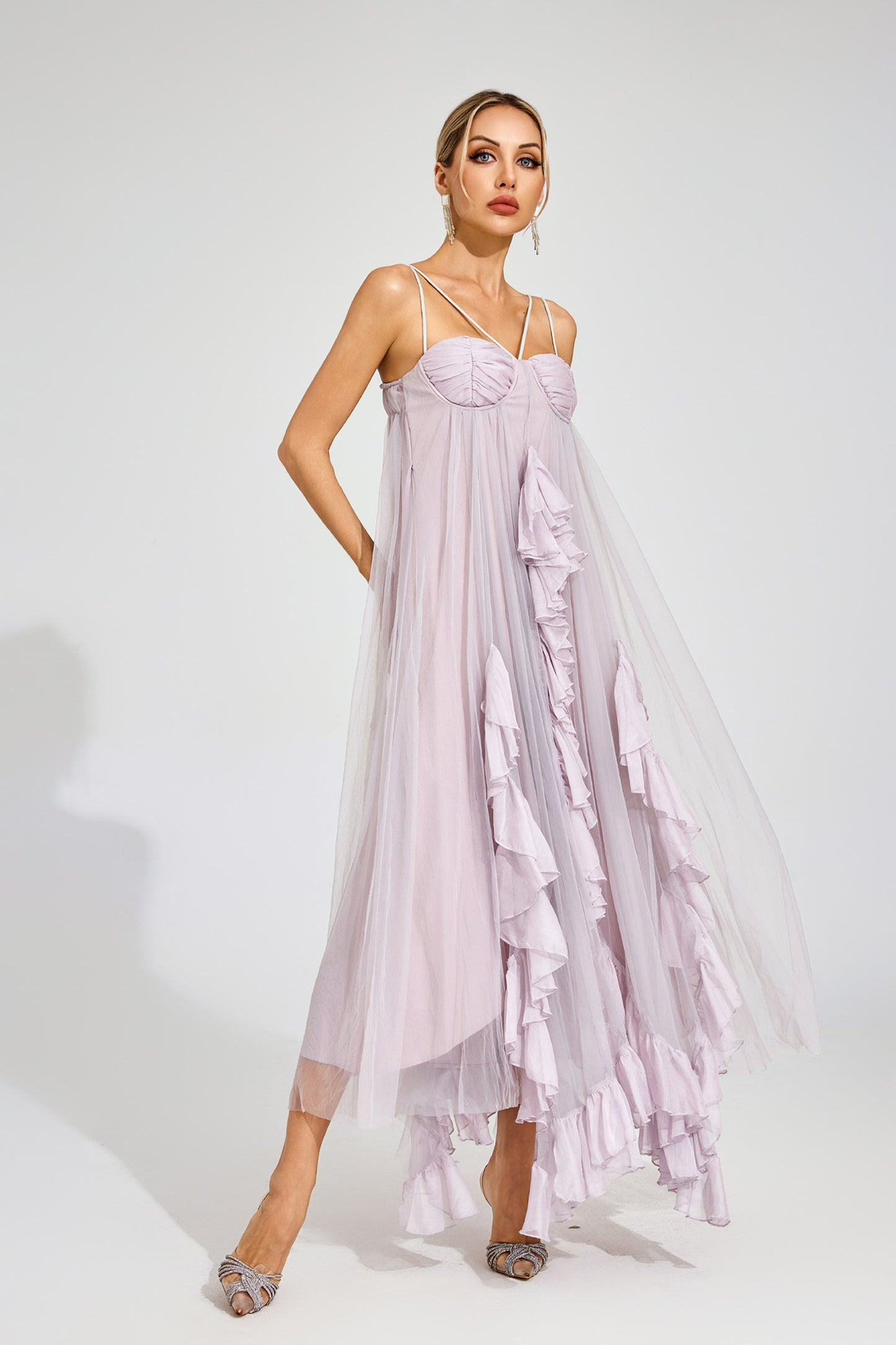Dream Ruffle Tulle Maxi Dress