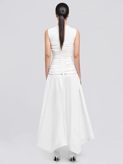 Elora Draped Convertible Midi Dress