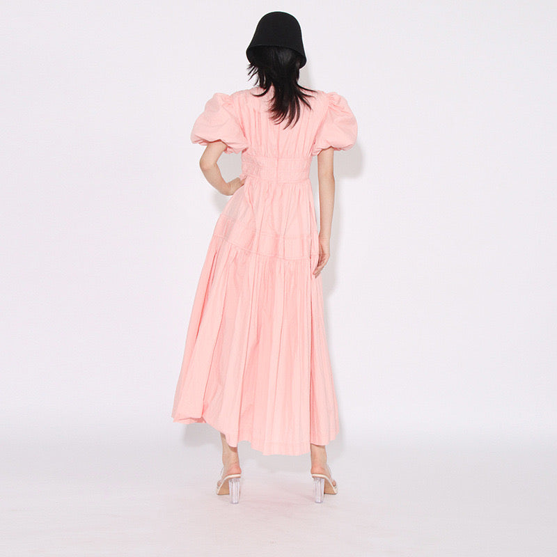 Puff sleeves  maxi dress