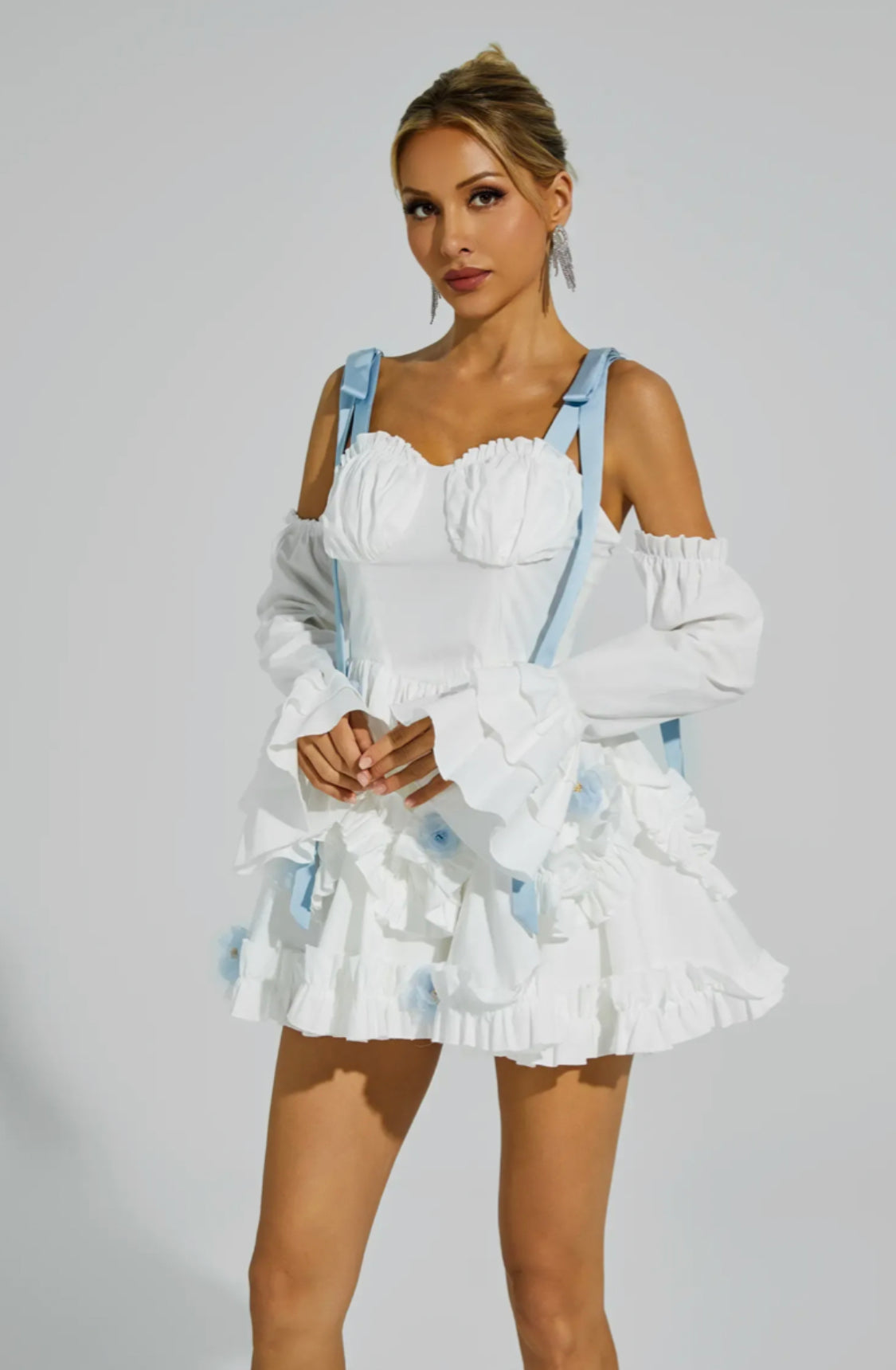 Davina ruffle mini dress