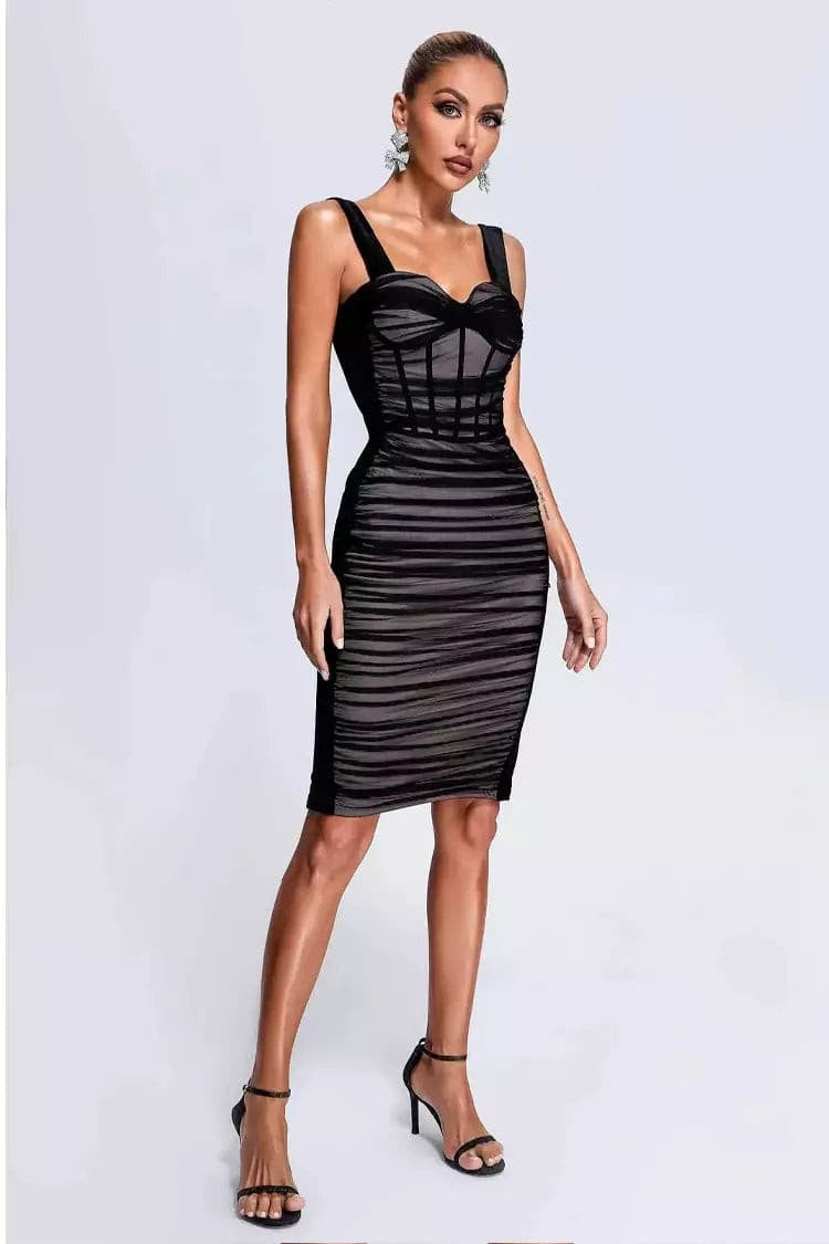Vesper Corset Mesh Dress