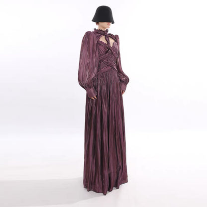 Vespera Pleated Maxi Dress