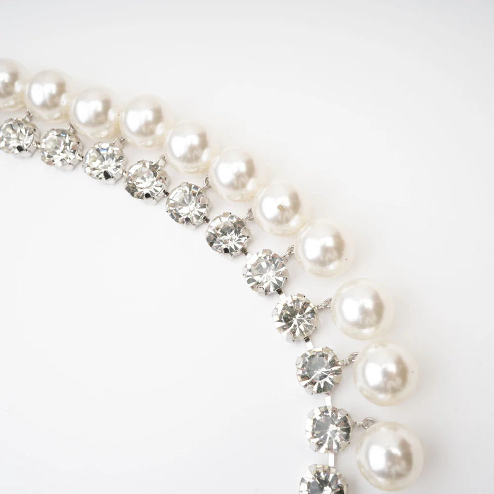 Pearls & crystals necklace