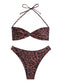 Leopard twisted bikini set