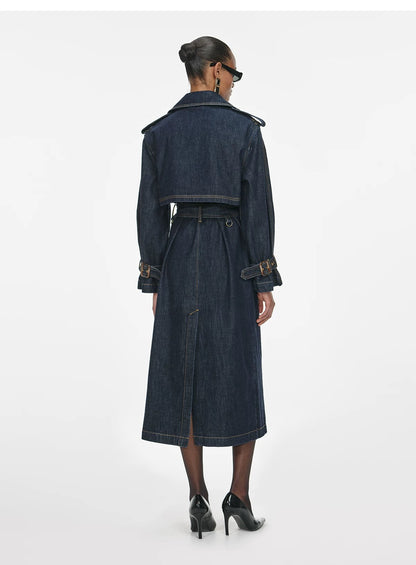 Monaco Denim Belted Trench