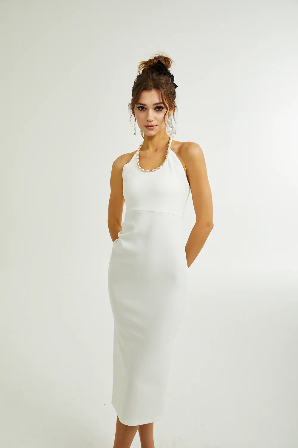 Maria backless midi dress