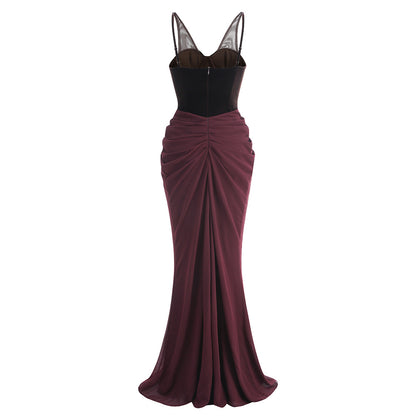 Miroir Velvet Drape Gown