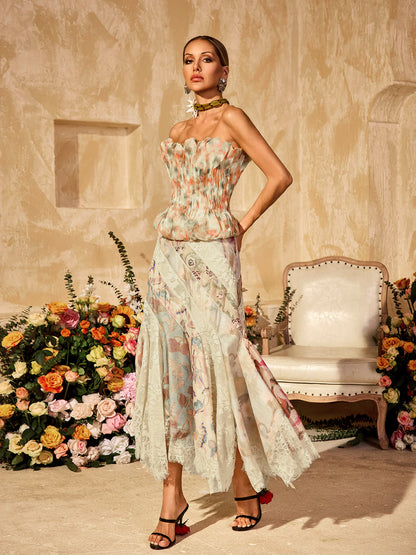 Eloïse Patchwork Lace Skirt