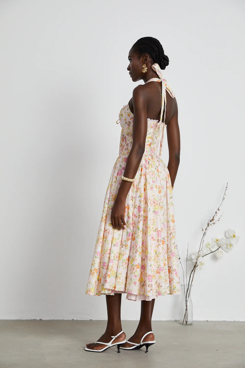 Odette floral midi dress