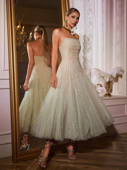 Lueur Champagne Tulle Dress