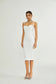 Estelle white midi dress