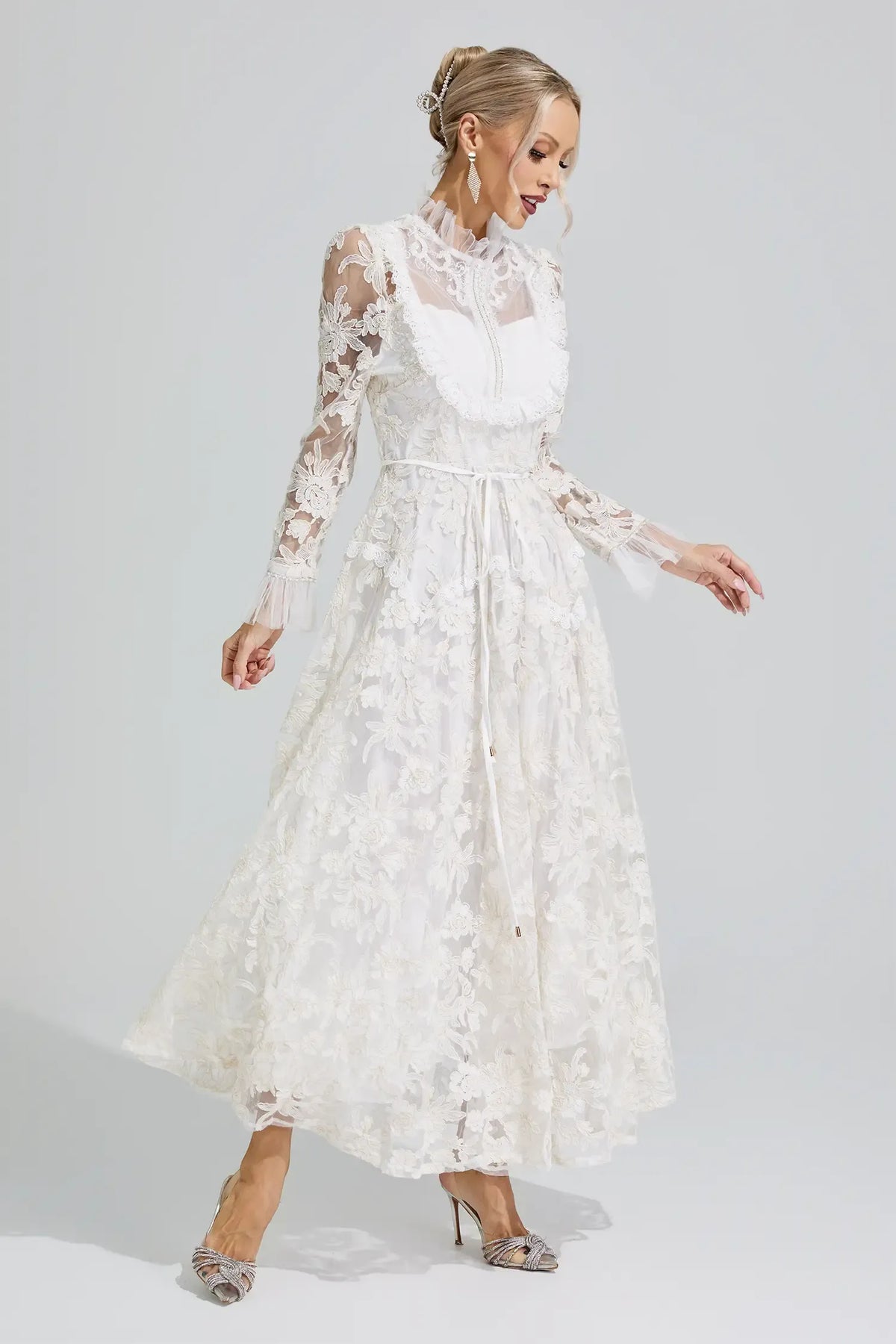Elodie Floral Lace Maxi Dress