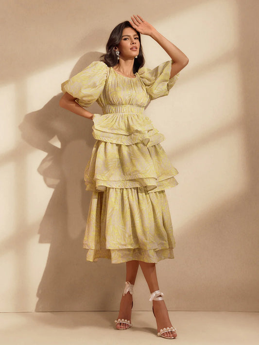 Camille Tiered Ruffle Puff Dress Set