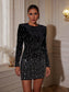 Karla embellished velvet mini dress