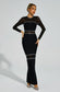 Boyle crystal black maxi dress