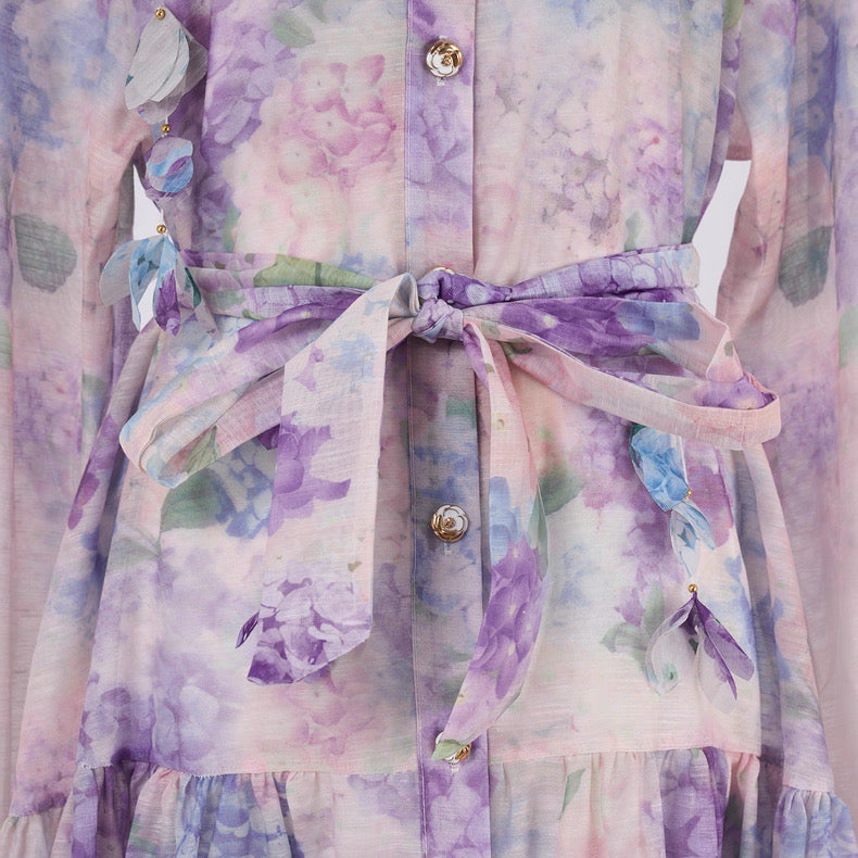 Fleur Pastel Petal Shirt Dress