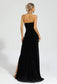 Diamond black halterneck maxi dress