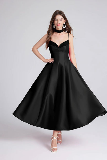 Rosalie Satin Choker Midi Dress