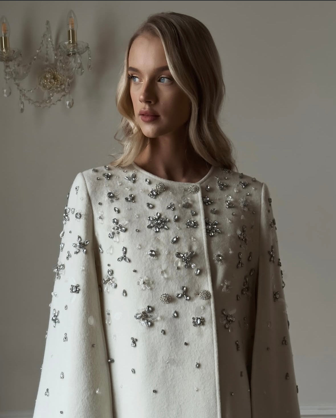 Crystal Bloom Cape Coat