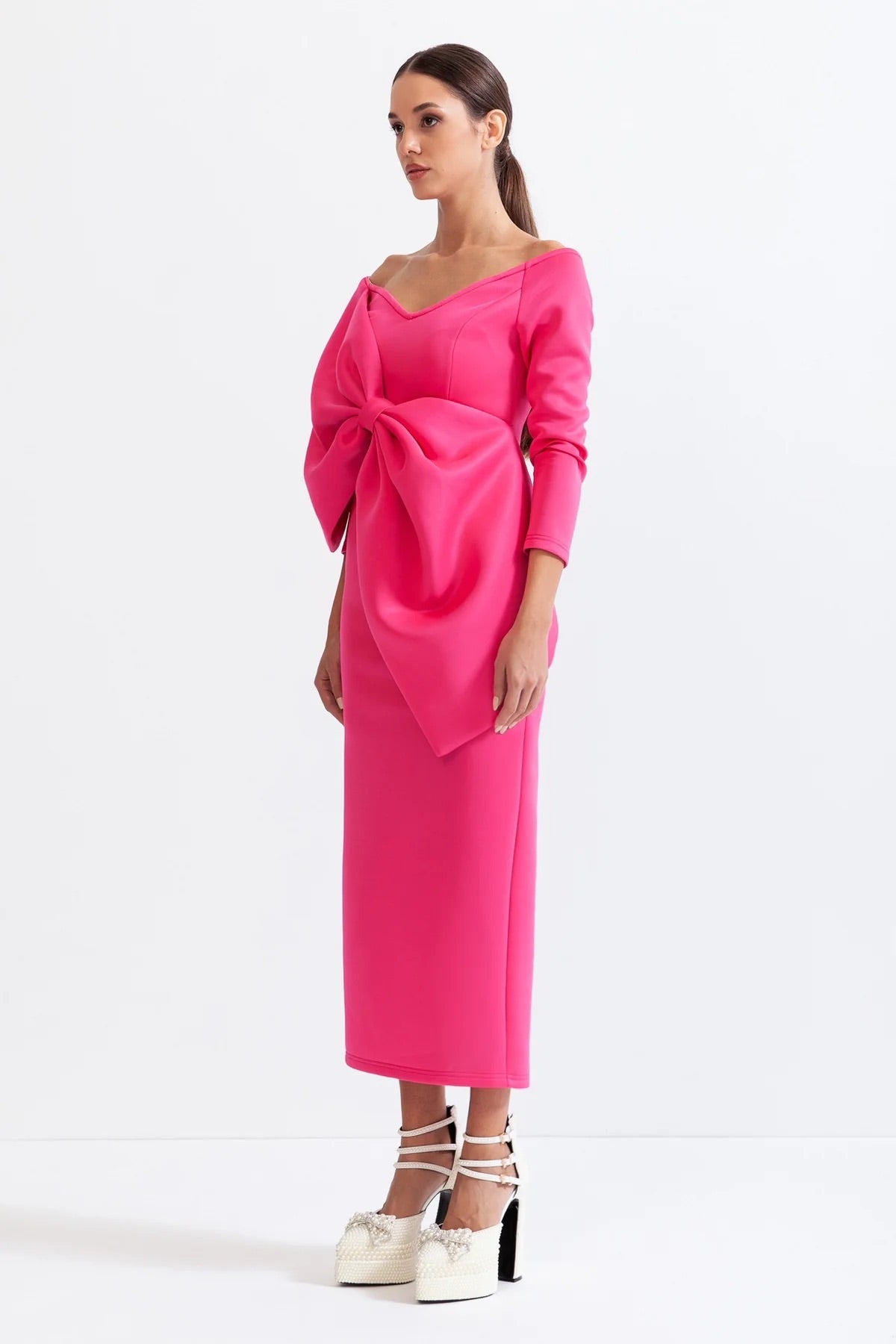 Nisa pink maxi dress (8284645687534)